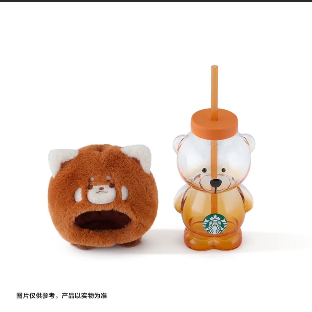 Starbucks 2025 Dessert Story Bear Shaped 15oz Straw Glass