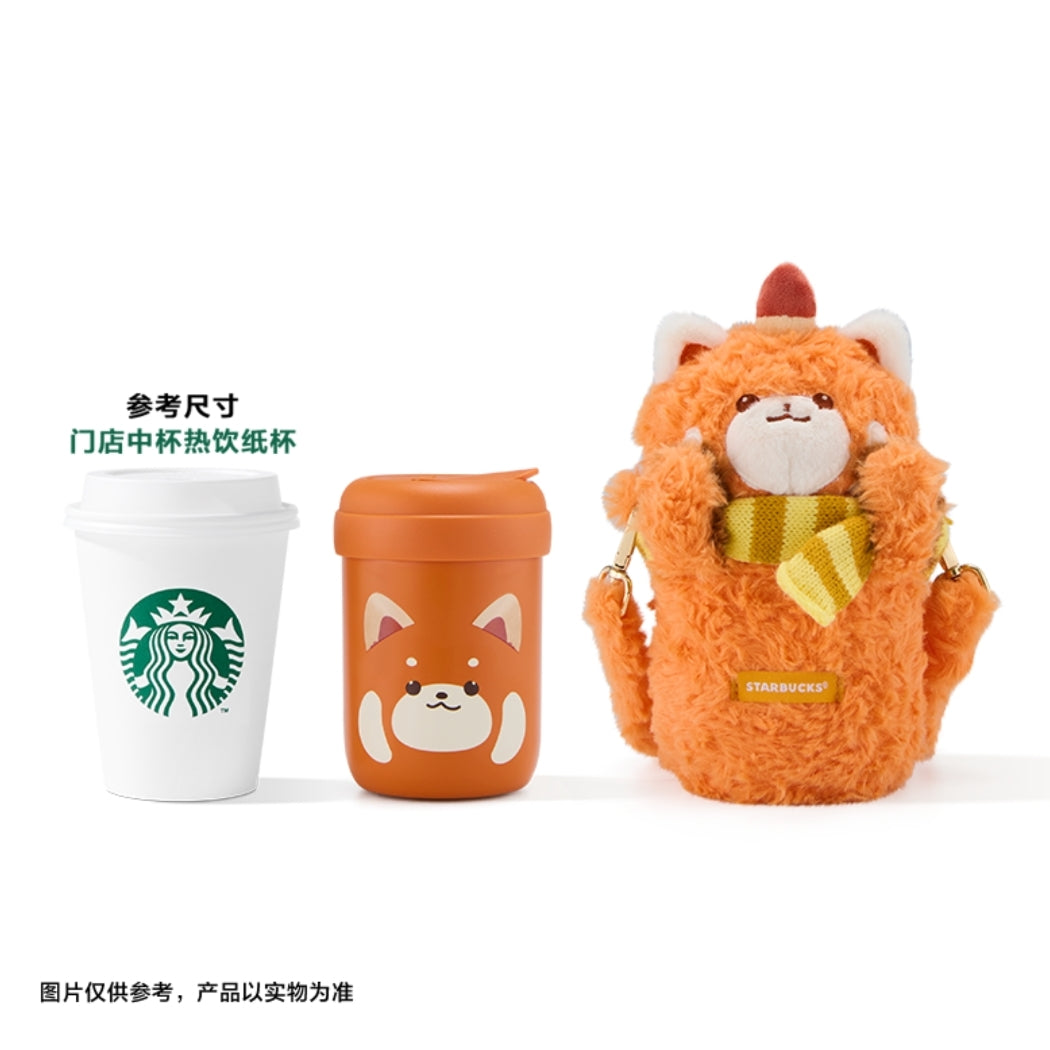 Starbucks SS Straw Cup with Red Panda Sleeve 345ml Size