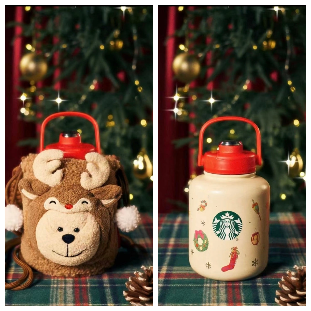 Starbucks Warmth SS Venti Cup with Elk Cover 860ml display