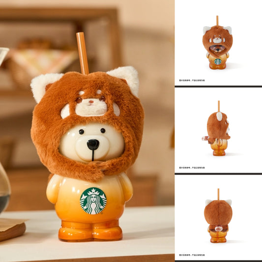 Starbucks 2025 Dessert Story Bear Shaped 15oz Straw Glass
